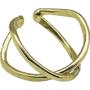 Golden X-Band Medieval Cuff Ring