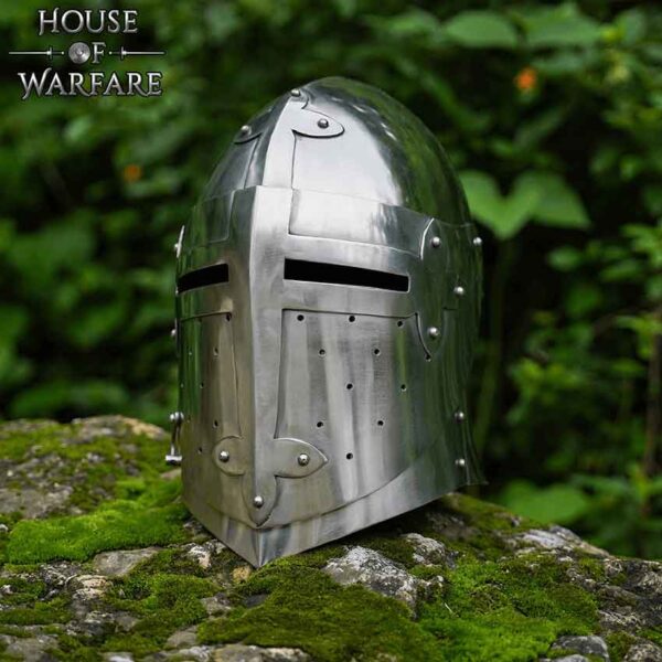 Knights Medieval Steel Helmet - 16 Gauge