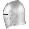 Knights Medieval Steel Helmet - 16 Gauge