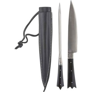 Medieval Knife and Pick with Black Sheath