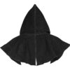 Black Medieval Suede Hood