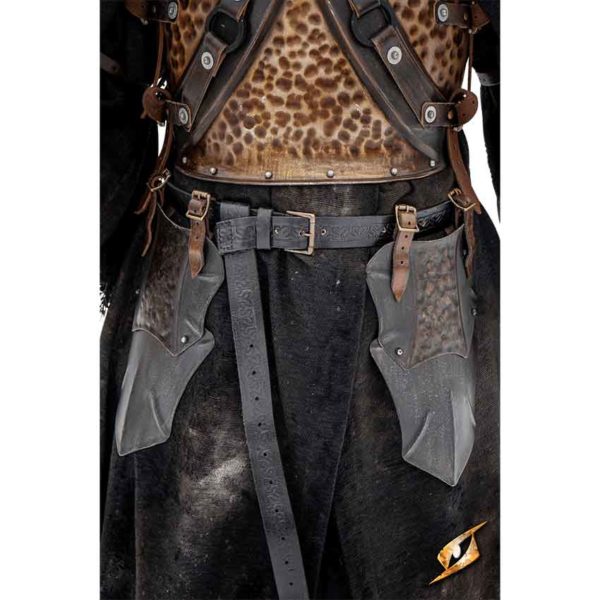 Raider Belt Shield Tassets - Epic Dark/Rust