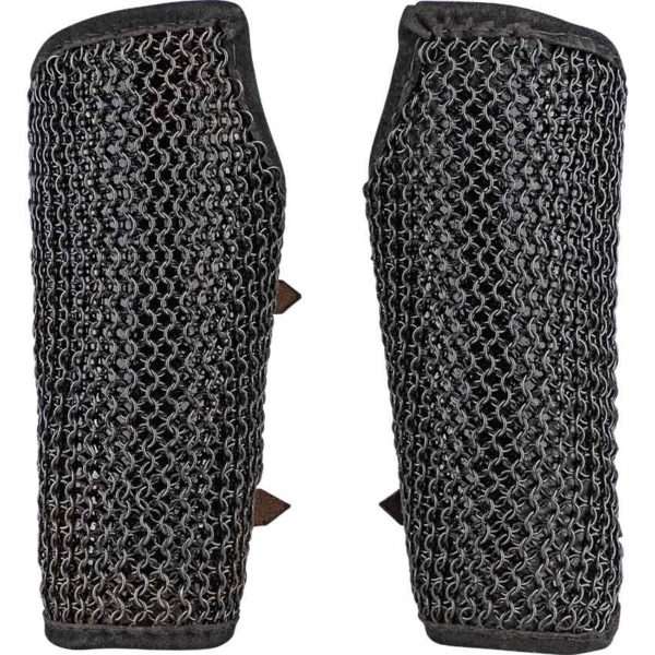 Connor Blackened Chainmail Bracers