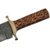 Hammered Damascus Bowie Knife