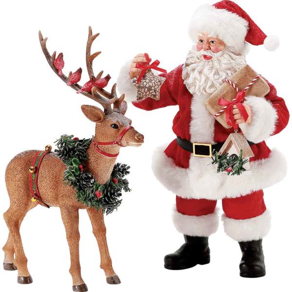 Reindeer and Friends - Santa Christmas Figurine by Possible Dreams