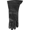 Black Embroidered Leather Gloves
