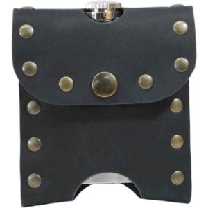 Studded Flask Holder with Flask