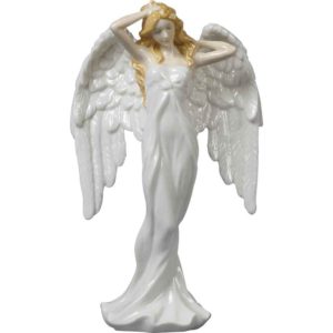 Porcelain Guardian Angel Statue