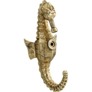 Gold Steampunk Seahorse Wall Hook