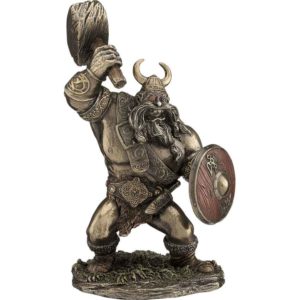 Cartoon Style Viking Warrior Statue