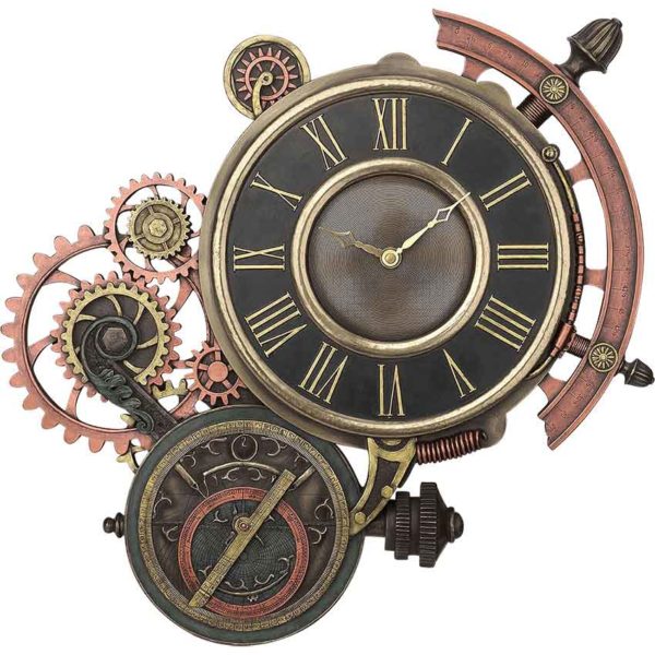 Steampunk Astrolabe Wall Clock