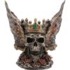Flaming Wings Monarch Skull Statue