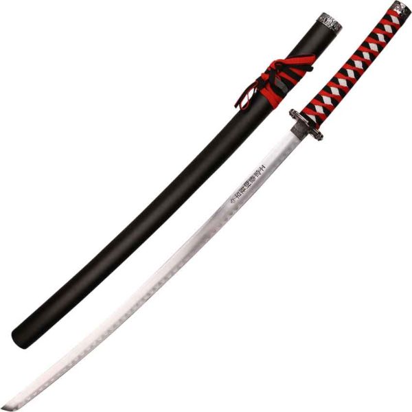 Inscribed Black and Red Sword Set