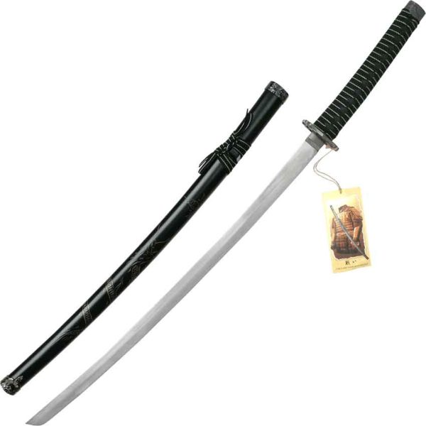 Striped Hilt Dragon Saya Samurai Sword Set