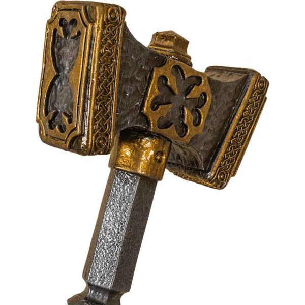 Aidan Celtic Double LARP Hammer