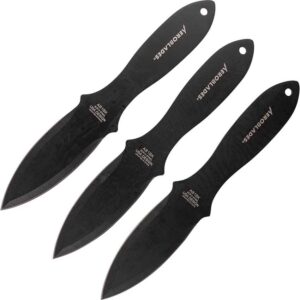 9 Inch Set of 3 Black Dragon Throwing Knives