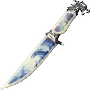 Engraved Blade Dragon Scenery Dagger