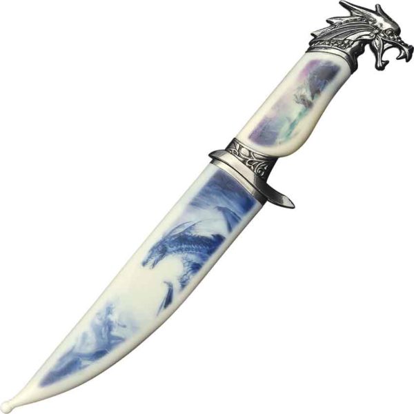 Engraved Blade Dragon Scenery Dagger