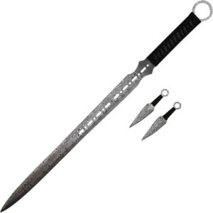 Damascus 3 Piece Urban Ninja Sword Set