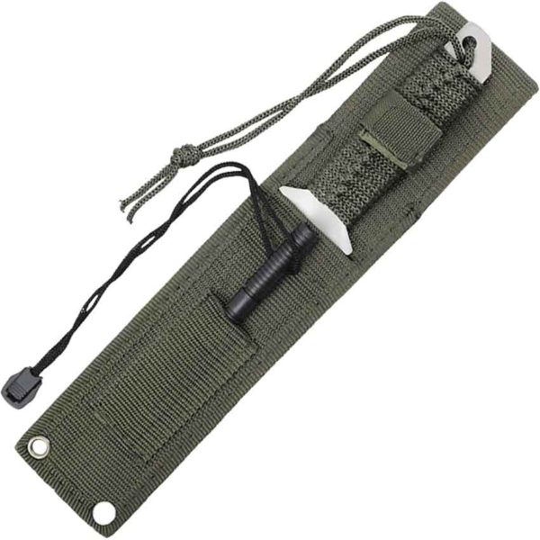 Silver Tactical Tanto with Fire Striker