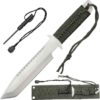 Silver Tactical Tanto with Fire Striker
