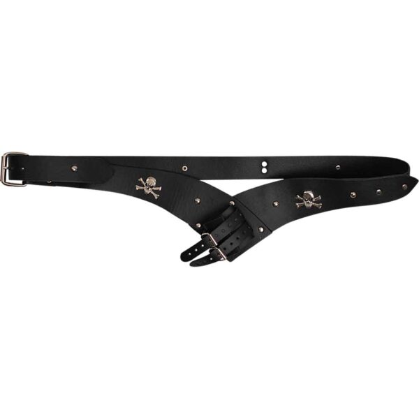 Black Leather Pirate Belt