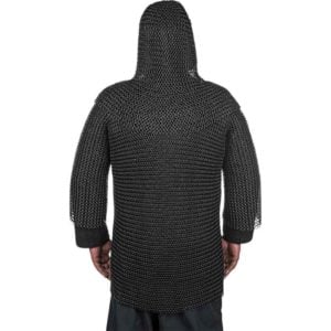 Blackened Chainmail Shirt and Coif Set