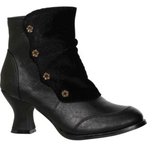 Womens Quilted Victorian Ankle Boots