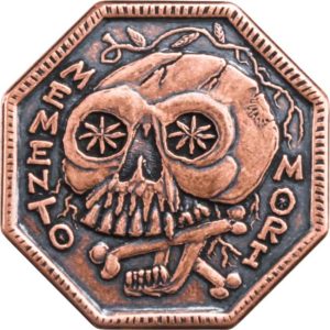 Copper Memento Mori Vivere Coin