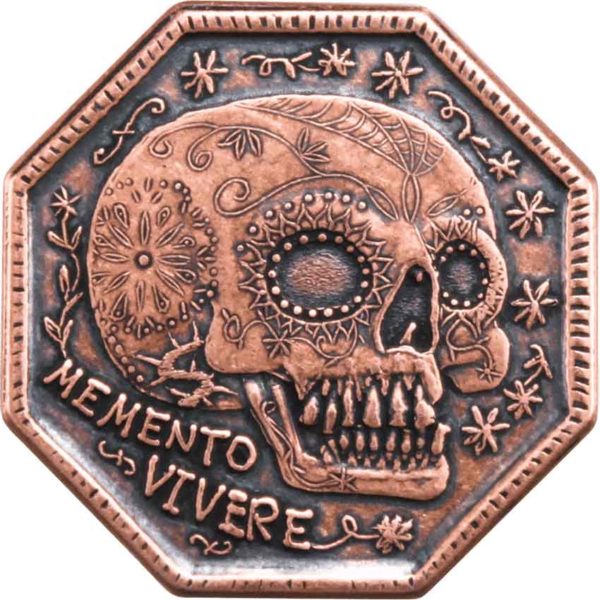 Copper Memento Mori Vivere Coin