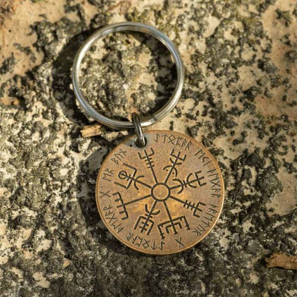 Vegvisir Norse Bronze Keyring