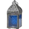 Calm Blue Glass Tealight Lantern