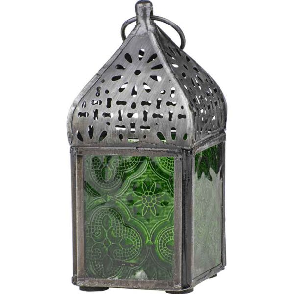 Earth Green Glass Tealight Lantern