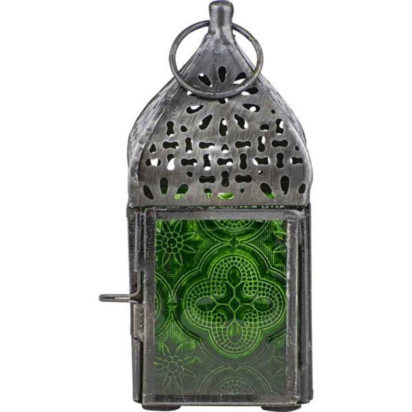 Earth Green Glass Tealight Lantern