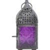 Purple Glass Tealight Lantern
