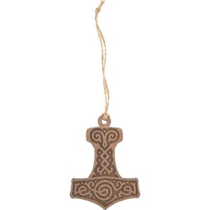 Mjolnir Wooden Christmas Ornament