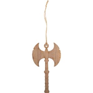Viking Axe Wooden Christmas Ornament