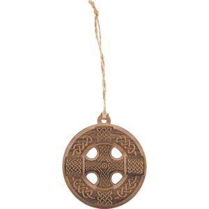 Celtic Cross Wooden Christmas Ornament