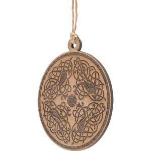Celtic Beast Knotwork Wooden Christmas Ornament