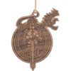 Knight and Dragon Wooden Christmas Ornament
