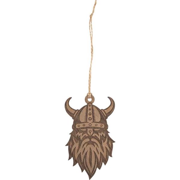 Viking Warrior Wooden Christmas Ornament