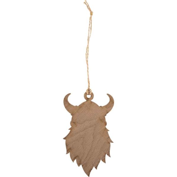 Viking Warrior Wooden Christmas Ornament