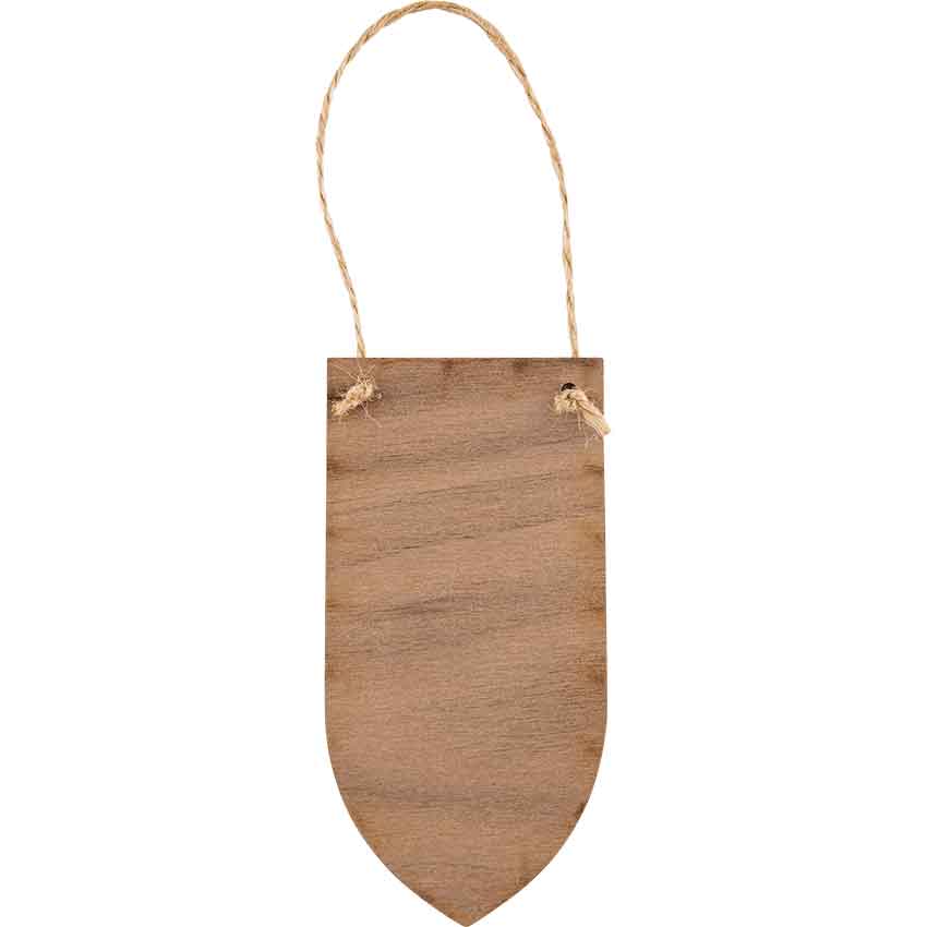 Heraldic Deer Banner Wooden Christmas Ornament