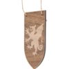Heraldic Dragon Banner Wooden Christmas Ornament