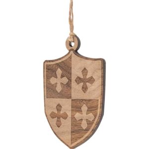 Medieval Quartered Cross Shield Christmas Ornament