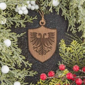Medieval Double Eagle Shield Christmas Ornament