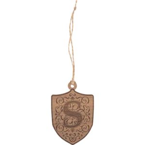 Mini Medieval Shield with Initial Christmas Ornament