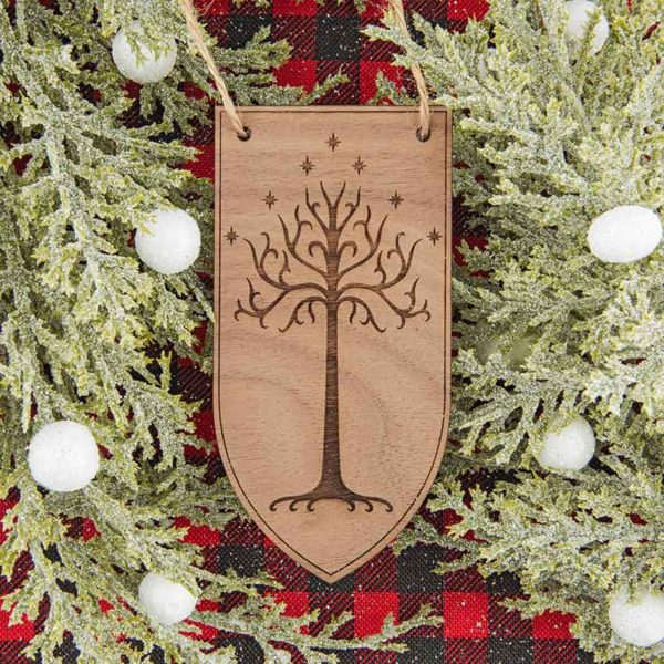 Tree of Gondor Banner Style Christmas Ornament