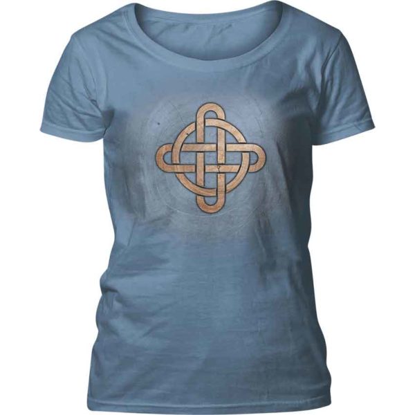 Celtic Tree Knotwork Womens Scoop Neck T-Shirt