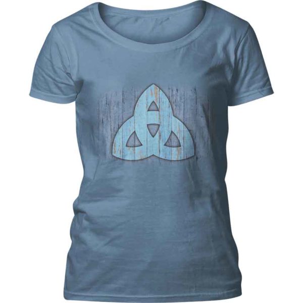 Celtic Wood Triquetra Womens Scoop Neck T-Shirt